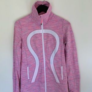 LULULEMON DEFINE JACKET PINK & WHITE